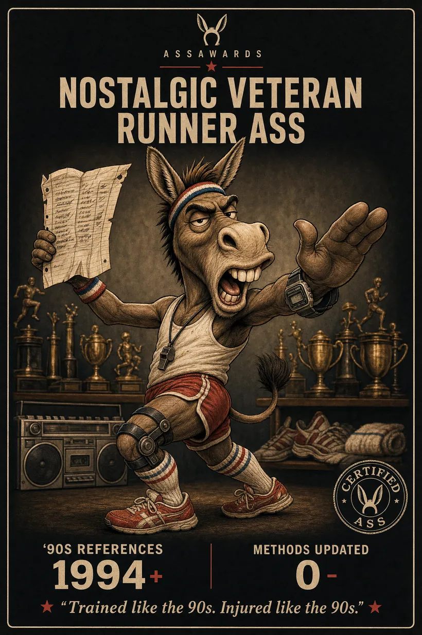 Nostalgic Veteran Runner Ass certified ass award title card
